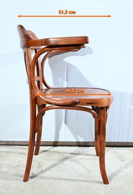 Early 20th Century Beech Desk Armchair from J&J Kohn, 1890s-RVK-1735217