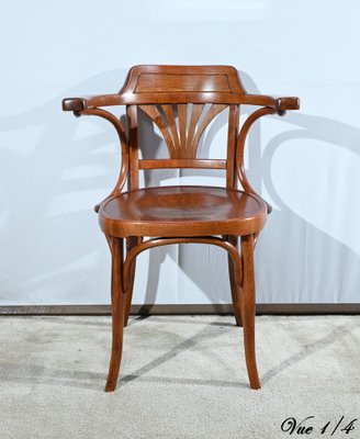 Early 20th Century Beech Desk Armchair from J&J Kohn, 1890s-RVK-1735217