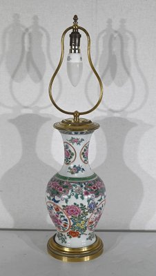 Early 20th Century Chinese and Brass Porcelain Lamp, 1890s-RVK-1401189