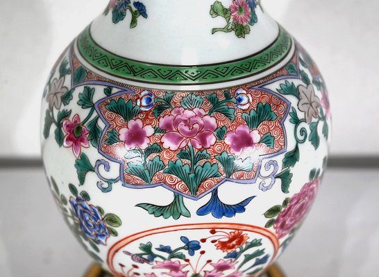 Early 20th Century Chinese and Brass Porcelain Lamp, 1890s-RVK-1401189