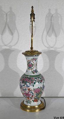 Early 20th Century Chinese and Brass Porcelain Lamp, 1890s-RVK-1401189