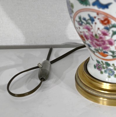 Early 20th Century Chinese and Brass Porcelain Lamp, 1890s-RVK-1401189