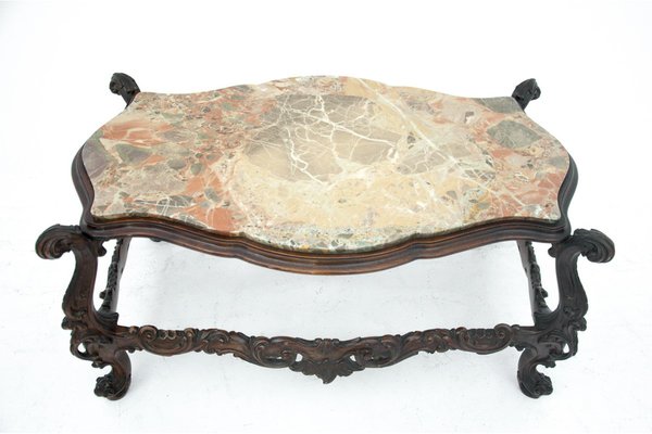 Early 20th Century Coffee Table With a Marble Top, Italy-BXB-1245198