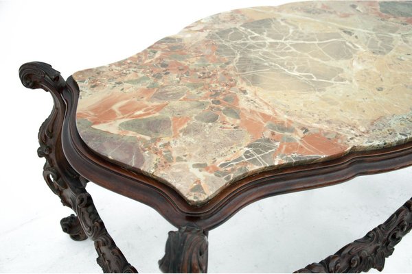 Early 20th Century Coffee Table With a Marble Top, Italy-BXB-1245198