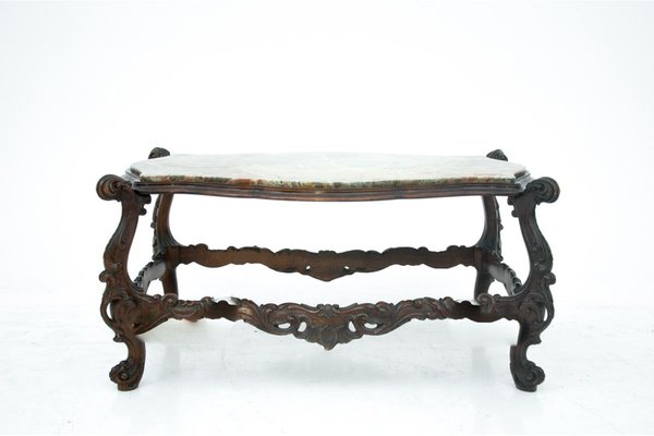 Early 20th Century Coffee Table With a Marble Top, Italy-BXB-1245198