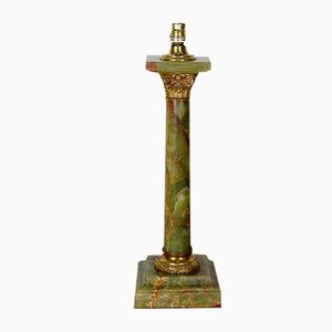 Early 20th Century Empire Column Lamp in Green Onyx-RVK-1452803