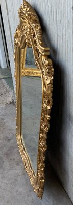 Early 20th Century French Empire Carved Giltwood Mirror-PSK-1072426