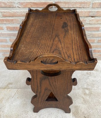 Early 20th Century French Hand-Carved Oak Trolley Bar, 1920s-NOU-1716467