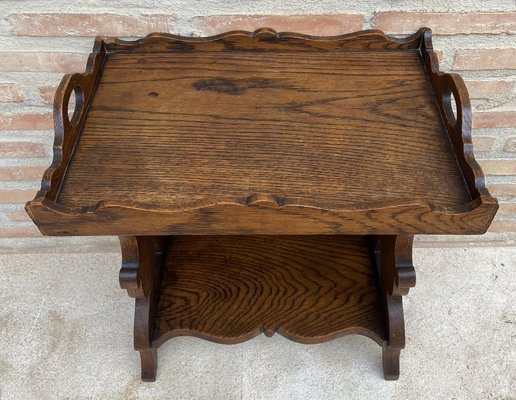 Early 20th Century French Hand-Carved Oak Trolley Bar, 1920s-NOU-1716467