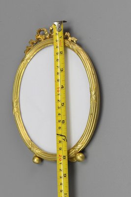 Early 20th Century French Louis XVI Bronze Oval Desktop Picture Frame, 1890s-KEG-1672961