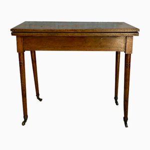 Early 20th Century French Walnut Game Table with Wheels, 1920s-NOU-2018312