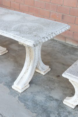 Early 20th Century Garden Table and Stools, Set of 3-DCO-1740917