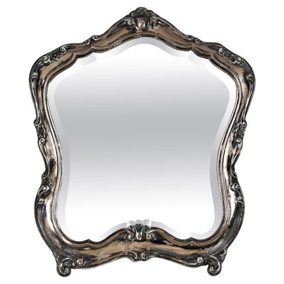 Early 20th Century Italian Louis XV Style 800 Silver Table Mirror, 1930s-JDR-1441780