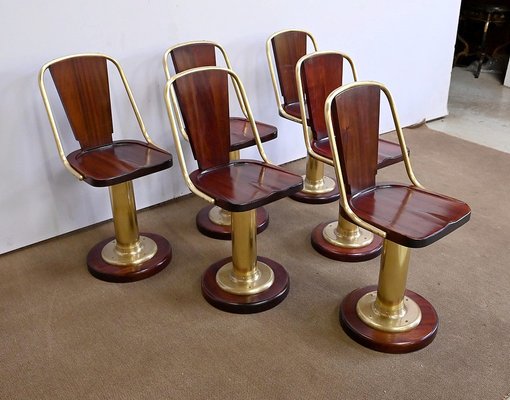 Early 20th Century Liner Chairs, England, Set of 6-RVK-1711129