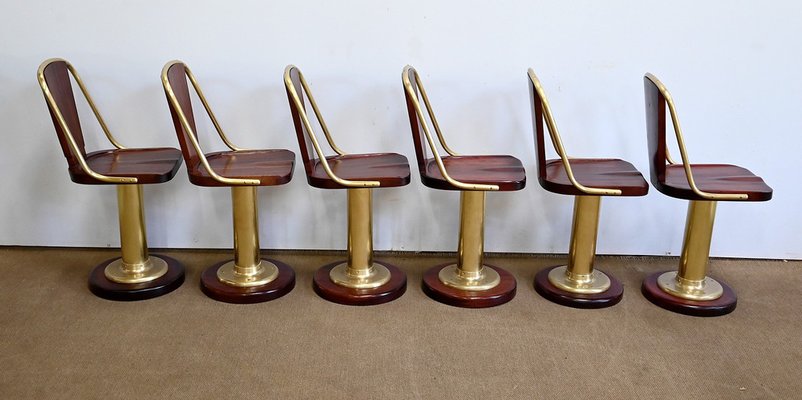 Early 20th Century Liner Chairs, England, Set of 6-RVK-1711129