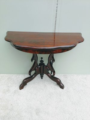 Early 20th Century Louis Philippe Style Polish Beech Walnut Console-FSD-1176594