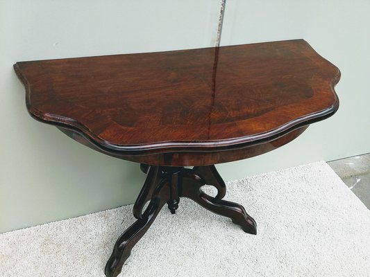 Early 20th Century Louis Philippe Style Polish Beech Walnut Console-FSD-1176594