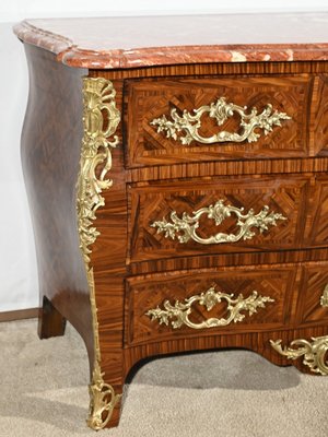 Early 20th Century Louis XIV-Louis XV Transition Style Marquetry Chest of Drawers-RVK-1800456