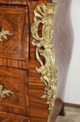 Early 20th Century Louis XIV-Louis XV Transition Style Marquetry Chest of Drawers-RVK-1800456