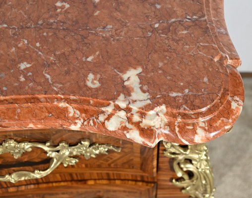 Early 20th Century Louis XIV-Louis XV Transition Style Marquetry Chest of Drawers-RVK-1800456