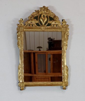 Early 20th Century Louis XVI Style Golden Wood Mirror-RVK-1328641