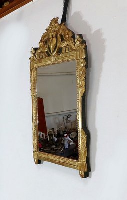 Early 20th Century Louis XVI Style Golden Wood Mirror-RVK-1328641