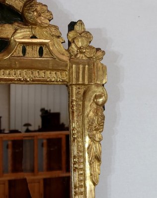 Early 20th Century Louis XVI Style Golden Wood Mirror-RVK-1328641