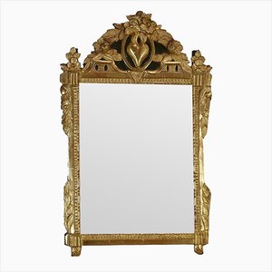 Early 20th Century Louis XVI Style Golden Wood Mirror-RVK-1328641