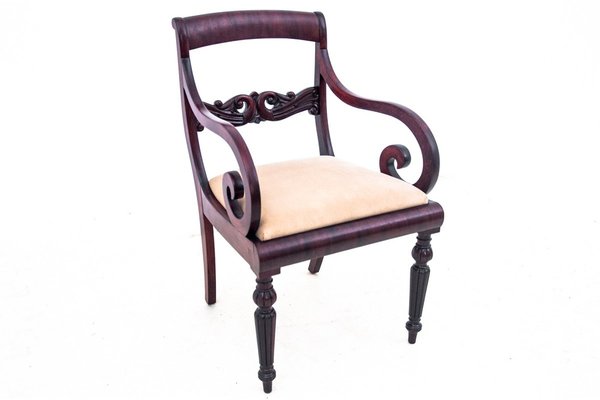 Early 20th Century Mahogany Biedermeier Armchair, 1890s-BXB-1793574