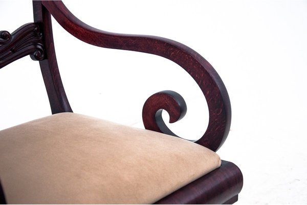 Early 20th Century Mahogany Biedermeier Armchair, 1890s-BXB-1793574