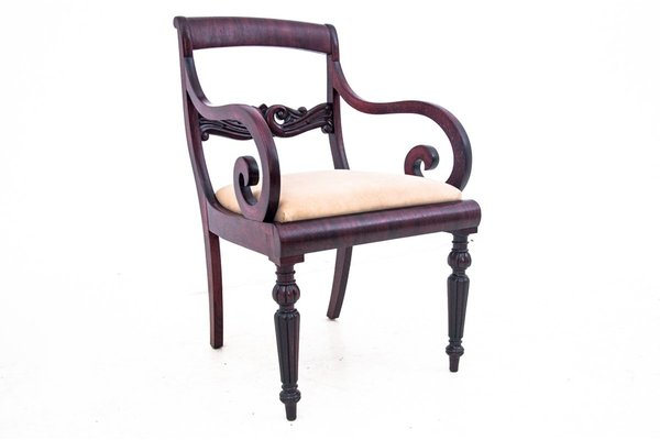 Early 20th Century Mahogany Biedermeier Armchair, 1890s-BXB-1793574