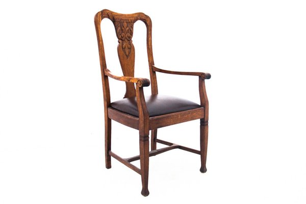 Early 20th Century Oak Armchair, Western Europe, 1910s-BXB-1758306