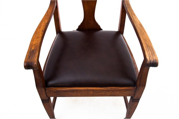 Early 20th Century Oak Armchair, Western Europe, 1910s-BXB-1758306