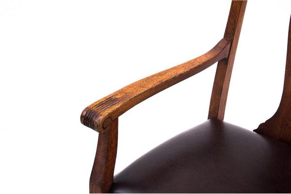 Early 20th Century Oak Armchair, Western Europe, 1910s-BXB-1758306