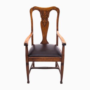 Early 20th Century Oak Armchair, Western Europe, 1910s-BXB-1758306