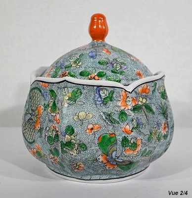 Early 20th Century Porcelain Candy Dish with Butterflies, China-RVK-1360281