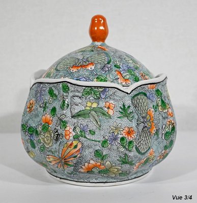 Early 20th Century Porcelain Candy Dish with Butterflies, China-RVK-1360281