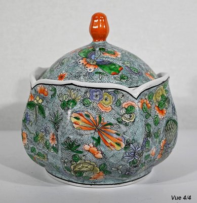 Early 20th Century Porcelain Candy Dish with Butterflies, China-RVK-1360281