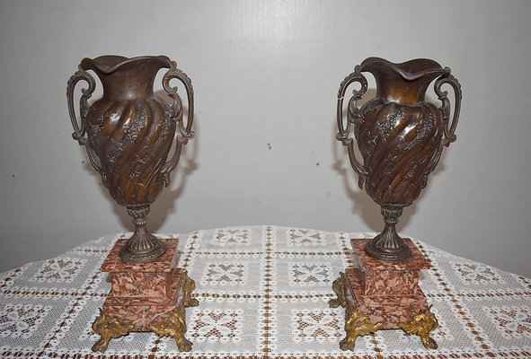 Early 20th Century Regula and Marble Mantel Set, Set of 3-RVK-1065011