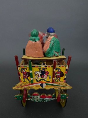 Early 20th Century Sicilian Folk Cart in Papier-Mâché-QKG-1795361