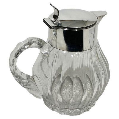 Early 20th Century Silver Mounted Cut-Glass Pitcher from Gebrüder Deyhle, Schwabisch Gmund, 1890s-UCH-1431512