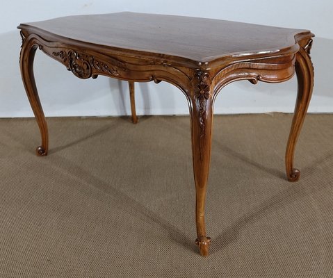 Early 20th Century Solid Walnut Living Room Table in the Style of Louis XV-RVK-1250569