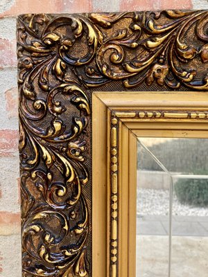 Early 20th Century Spanish Beveled Mirrors with Gold Frames, Set of 2-NOU-1078518