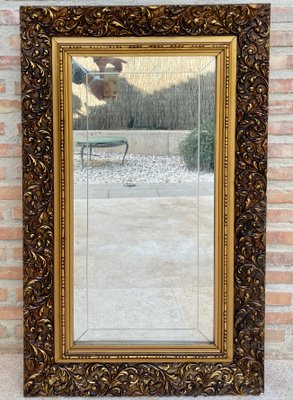 Early 20th Century Spanish Beveled Mirrors with Gold Frames, Set of 2-NOU-1078518