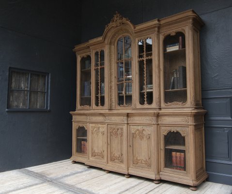 Early 20th Century Stripped Oak Bookcase, 1890s-TAT-1751881