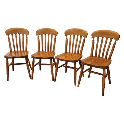 Early 21st Century Pine Dining Chairs from Cottage, 1990s, Set of 4-VHW-2017121