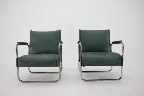 Early Bauhaus Chrome Kf-406 Armchairs by Walter Knoll for Thonet, 1930s, Set of 2-TZ-970540