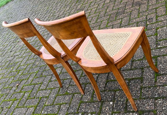 Early Biedermeier Dining Chairs in Fruit Wood, Germany, 1850s, Set of 4-WZZ-1760056