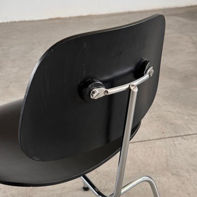 Early Eames DCM Dining Chairs in Black attributed to Herman Miller, 1950s, Set of 2-KHT-2039644