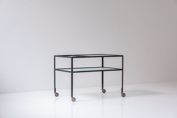 Early Edition Serving Trolley by Herbert Hirche for Christian Holzäpfel Kg, 1950s, Set of 2-VWQ-1794237